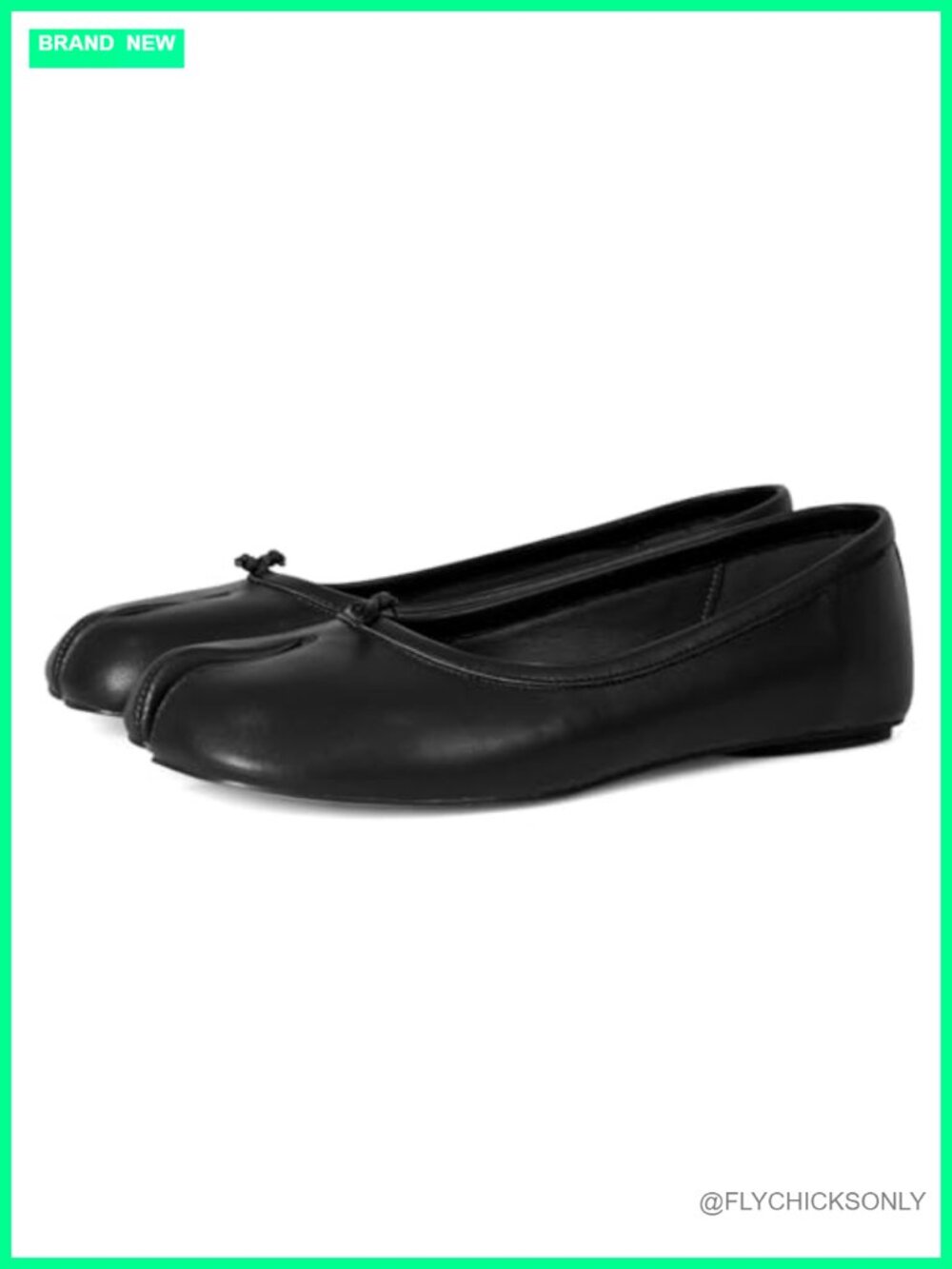 Tabi Ballet Flats Split Toe Faux Leather Low Heel Comfortable Women's